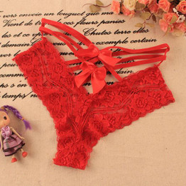 Factory Price! Sexy Womens Ladies Lingerie Lace Bow-knot Briefs Underwear Panties Sexy Knickers