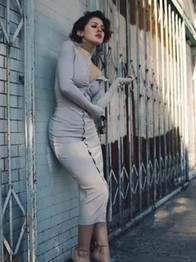 Off-the-shoulder Bodycon Midi Dress