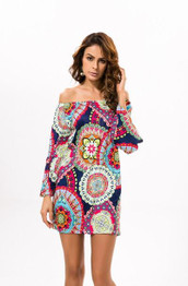 Off Shoulder Women Summer Beach Indian Dress Boho Sexy Bohemian Floral Vintage Dresses Sundress Vestidos Robe Plus Size Dashiki