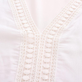 New Womens 2017 Sexy Summer Dress Ladies Boho Deep V-neck 3/4 Sleeve Lace Crochet Casual Loose Mini Dresses Beach Vestidos