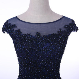 New arrival elegant prom party dress evening A-line dresses Vestido de Festa luxury appliques beads pearls gown