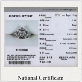 Heart By Heart Crown Rings for Women 925 Sterling Silver Jewelry with Natural Topaz Engagement Anniversary Wedding Silver Ring