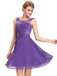 Grace Karin Bridesmaid Dresses Short Party Vestidos Sleeveless Appliques Beading Kneed Length Wedding 2017 Bridesmaid dress