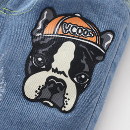 Boys Ripped Cartoon Pockets Jeans Wholesale Boys Boutique Clothing