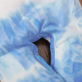 Baby Girls Polka Dot Collar Butterfly Tie Dye Romper Baby Wholesale Clothes