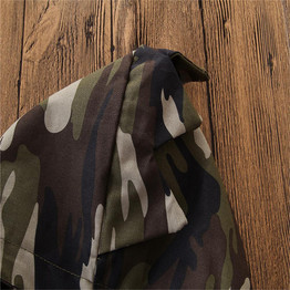 Boys Camo Zipper Hooded Long Sleeve Coat Boy Clothing Wholesale