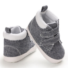 Baby Boys Canvas Magic Tape Solid Sneakers Wholesale Toddlers Canvas Shoes
