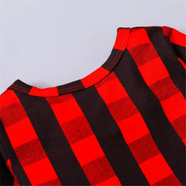 Baby Girls Plaid Long Sleeve Romper & Headband Babywear Wholesale