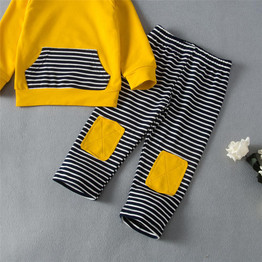 Baby Boys Hooded Striped Long Sleeve Top & Pants Baby Clothes Warehouse