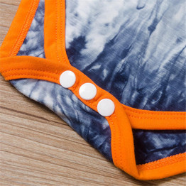 Baby Boys Long Sleeve Tie Dye Romper&Pants&Hat Wholesale Baby Clothes In Bulk