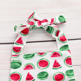 Baby Girls Sleeveless Watermelon Printed Romper & Headband Bulk Baby Clothes Online