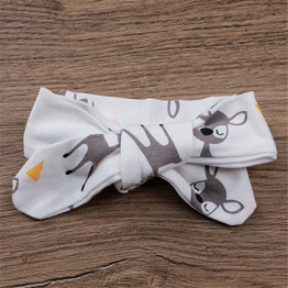 Baby Girls Long Sleeve Cartoon Romper & Hat & Headband Babywear Wholesale