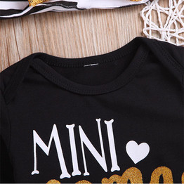 Baby Girls Letter Printed Romper & Stripe Shorts Baby Wholesale Suppliers