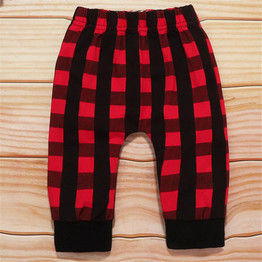 Baby Boys Letter Printed Romper & Plaid Pants & Hat Wholesale Baby Cloths