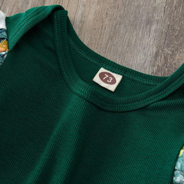 Baby Girls Floral Print Romper & Suspender Skirt Cheap Boutique Baby Clothing