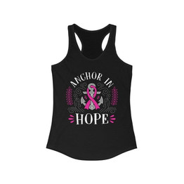 Anchor in Hope Breast Cancer Awareness Racerback Tank Top