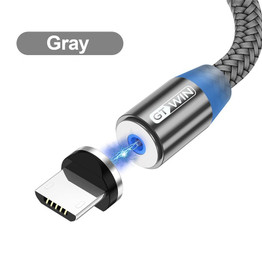 GTWIN 3M Magnetic Cable Micro USB Type C Cable Fast Charging Magnetic Charger Magnetic USB Charge Cable For iPhone xs 8 Samsung