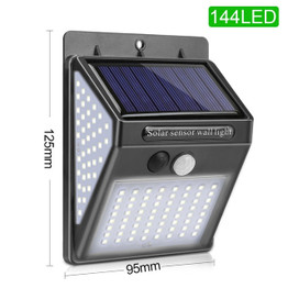 LED Solar Light Outdoor Solar Lamp with PIR Motion Sensor Solar Powered Waterproof Wall Light for Garden Yard Path Decoration