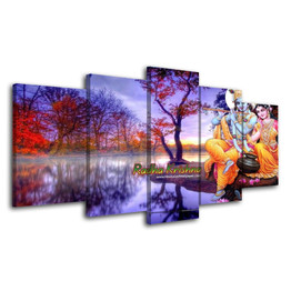 5 Piece Wall Art God Picture Home Decor Art Colorful Posters Isiamic Art Canvas Art Posters Hindu God Canvas