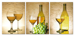 Modern Picture Canvas Painting Wall Art Decor Picture 3 Piece Realist Combination Painting White Grape Wine
