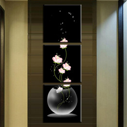 HD Canvas Poster Home Decorative Cuadros 3 Panel Flowers Wall Art Prints Living Room Modular Painting Pictures