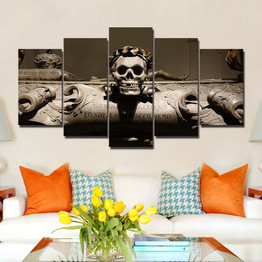 5 Pieces Wall Art Picture Home Decoration Skull Canvas Print Painting For Living Room Printed