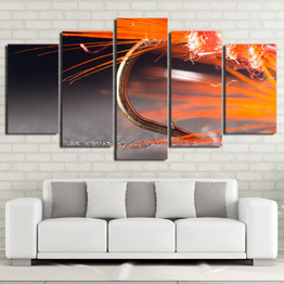 HD Printed 5 Piece Canvas Art Fishing Hooks Painting Modular Wall Pictures Living Room Modern