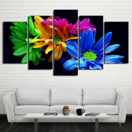 HD Printed 5 Piece Canvas Art Color Flower Picture Modular Poster Wall Pictures Living Room