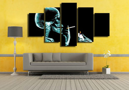 HD 5 Piece Canvas Art Printed Skull Art Painting Canvas Print Decor Print Poster Picture