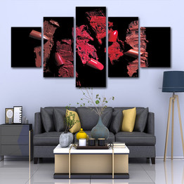 Canvas Print Pictures Wall Art Women Beauty 5 Pieces Liptips Beauty Salon