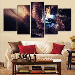 Canvas HD Printed Pictures Painting 5 Pieces Fairy Flower Large Poster Wall Art Modular