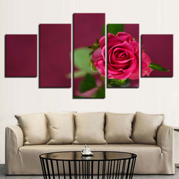 Modern Home Wall Art Decoration Pictures HD Print 5 Panel Rose Flower Painting On Canvas
