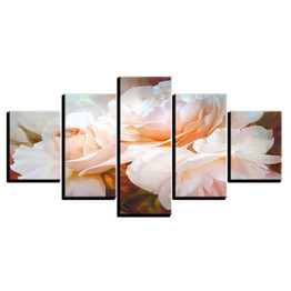 Modern Canvas Pictures Wall Art Home Decoration 5 Panel Flower HD Printed Landscape Painting