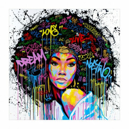 Poster Wall Art Abstract Modern African Women Portrait Canvas Oil Painting On Canvas Graffiti Street