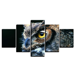 Wall Art Modular Pictures 5 Panel Animal Owl HD Printed Modern Canvas Cuadros Painting