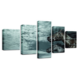 Canvas Paintings Wall Art 5 Pieces Animals Horses Pictures For Living Room HD Prints Sturdy Steeds Posters