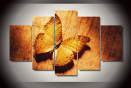 Wall Art Canvas Painting Poster Wall Pictures 5 Panel Beautiful The Butterfly Modular Pictures