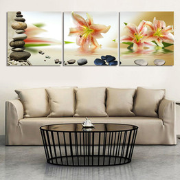 Panels Lily Flowers Art Canvas Wall Paintings Wall Pictures Canvas Prints