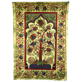Tree of Life - Green Bedspread / Wall Art
