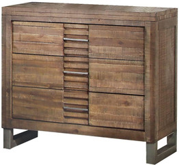 28" X 18" X 28" Reclaimed Oak 3 Drawer Nightstand