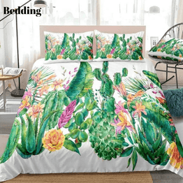 Tropical Plant Cactus Bedding Set
