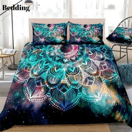 Floral Galaxy Mandala Bedding Set