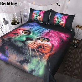 Colorful Cat Bedding Set