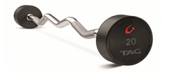 Tag Fitness Premium Ultrathane Fixed Curl Barbell Set