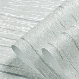 Glittered Gold Silver Stripes Deluxe Embossed Wallpaper Modern Wall Covering For Contemporary Living Room Bedroom Decor (10mtr Rolls)