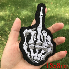 Middle Finger Embroidered Patch
