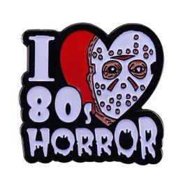 I Love 80s Horror Enamel Pin