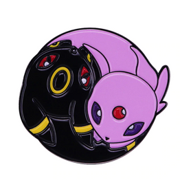 Espeon and Umbreon Pokemon Yin & Yang Eeveelution Enamel Pin