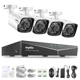 SANNCE 4CH HD 1080P XPOE CCTV Video NVR System 4PCS 2MP POE IP Camera Outdoor Weatherproof Home Security Surveillance WIFI Kits