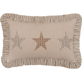 SAWYER MILL STAR CHARCOAL PILLOW 14X22